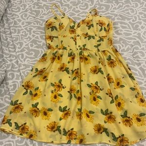 Yellow Sunflower Dress